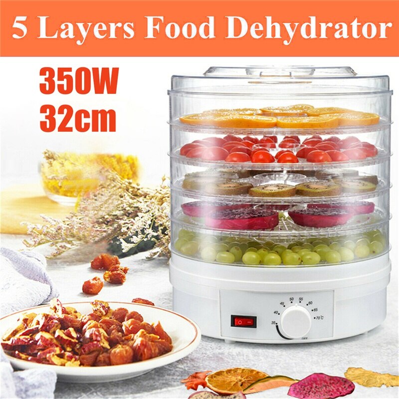 5 Layers Electric Food Dehydrator Machine 220V / 110V 350W Food Dryer with  Timer Display For Fruit Vegetable Meat Beef Jerky Tea